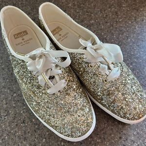 Gold Sparkle Kate Spade Keds